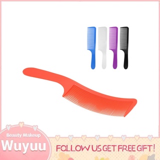 Wuyuu peine de plástico curvado desenredante peines de corte de pelo fino dientes para salón hogar peluquería