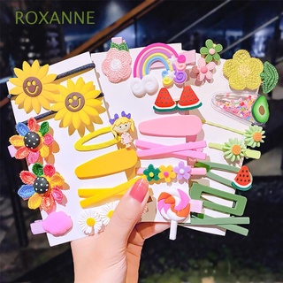 roxanne 1set daisy barrettes dulce accesorios para el cabello mariposa horquilla conjunto flor lindo moda adorno de pelo geométrico niños clip de pelo