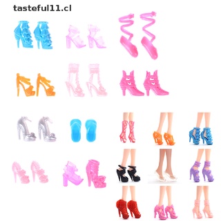 tast muñeca zapatos de tacón alto sandalias botas mezcla estilo para muñeca colorido 10 pares de juguete cl