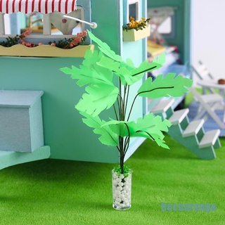 Mini maceta De Planta Verde Para decoración De Casa De muñecas 1:12 Scene Modelo Diy