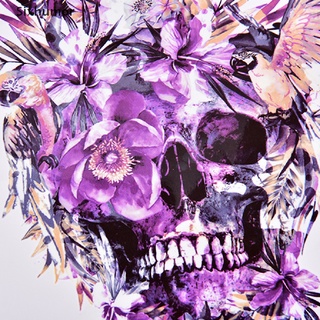 【Sixhumor】 Fashion Fake Temporary Tattoo Sticker Purple Skull Arm Body Waterproof Women Art CL