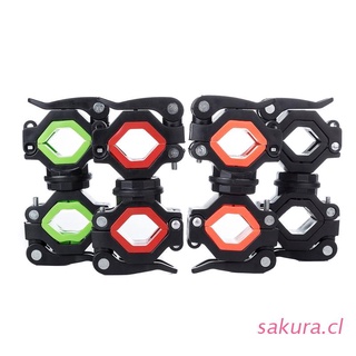 sakura universal bicicleta 360 rotación clip abrazadera linterna soporte soporte de luz