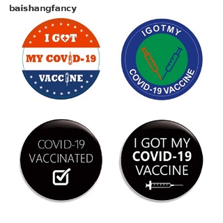 Bsfc Vaccinated Badge Charms Vaccine Notification Lapel Pin Size Brooch Fancy