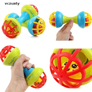 Vczuaty Hot Baby Safe Silicone Rattles Bells Shaking Dumbbell Toy Bell Ball Baby teether CL