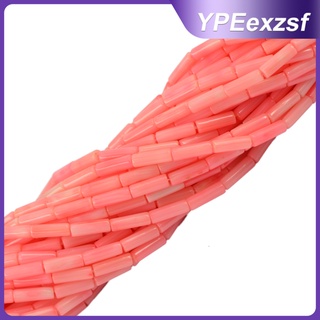 DIY hecho a mano tubo rosa Coral espaciador perlas sueltas para