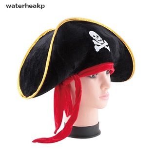 (waterheakp) sombrero de pirata caliente capitán cráneo crossbone gorra disfraz de disfraz de fiesta de halloween en venta