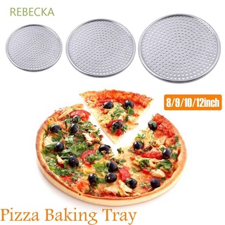 REBECKA Aluminum Alloy Pizza Pan Round With Holes Baking Tray Plate Bakeware Non Stick Kitchen Oven Perforated Home Cooking Tool