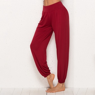 venta caliente nuevo 2019 señoras moda cintura alta deporte yoga pantalones baile club suelto pantalones bloomers