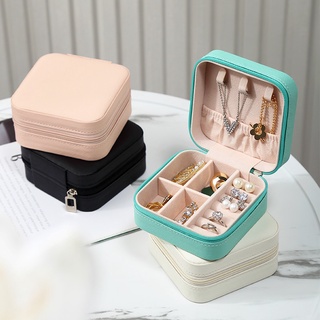 Mini caja organizadora portátil para joyas de viaje para pendientes/anillos/cuellos