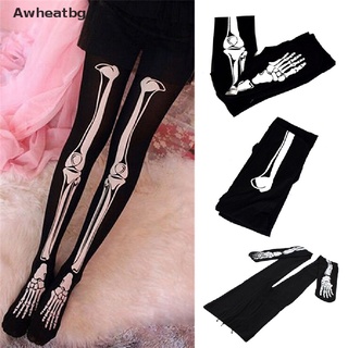 awheatbg moda mujeres encantador sexy esqueleto tatuaje calcetines pantimedias medias medias *venta caliente