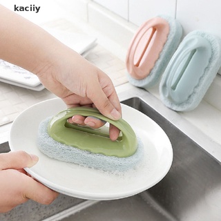 kaciiy - cepillo de limpieza para cocina, bañera, cerámica, con mango, esponja, cepillo de lavado