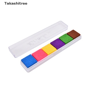 Takashitree/ 6 colores no tóxicos almohadilla de tinta de Color almohadilla de goma sello de dedo impresión DIY artesanía sello, productos populares