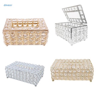 dmessi - caja de pañuelos de cristal rectangular, caja de papel decorativa, soporte para servilletas de cristal, soporte de pañuelos faciales para baño