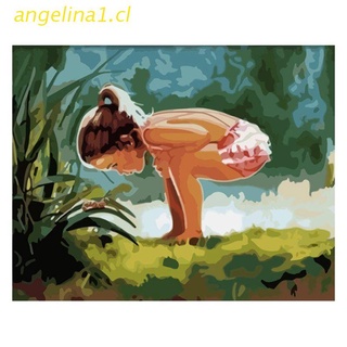 angelina1 pintura para adultos y niños diy kits de pintura al óleo preimpreso lienzo -niño