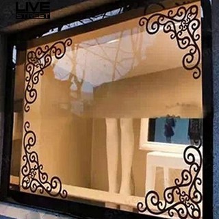 Livestreet 4Pcs/hoja elegante espejo de la habitación pegatina de pared