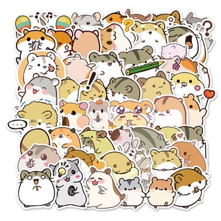 50 pcs cute cartoon animal hamster graffiti stickers PVC waterproof stickers