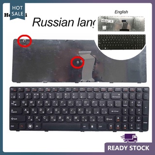 Hls teclado ruso inglés para Lenovo G580 Z580A G585 Z585 B580 G780 G590 portátil