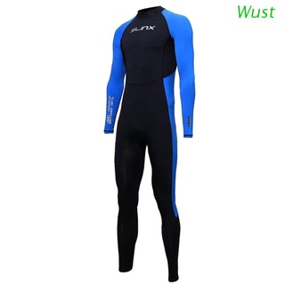 Wust hombres mujeres cuerpo completo buceo traje de neopreno protección UV manga larga surf buceo traje