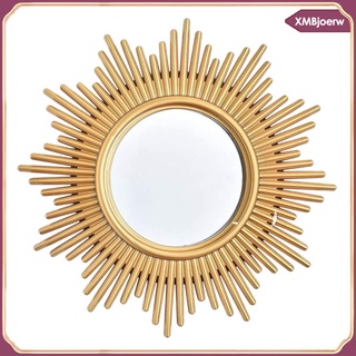 espejo decorativo colgante de pared pequeño estilo vintage espejo para pared - espejo de marco dorado fácil montaje perfecto para baño, decoración del hogar