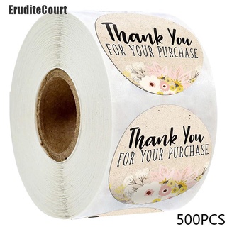 Eruditecourt~ 500 unids/rollo gracias por su compra pegatinas de Scrapbooking sello etiquetas Weddin