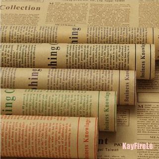 Kayfirele papel de regalo envoltura de doble cara de navidad papel Kraft Vintage (8)