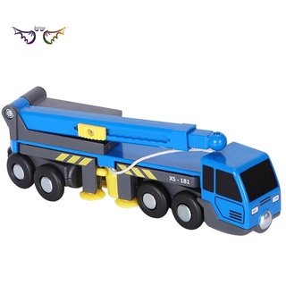 multifuncional tren de juguete conjunto de accesorios mini grúa camión juguete vheicles niños juguete compatible con pistas de madera ferroviaria