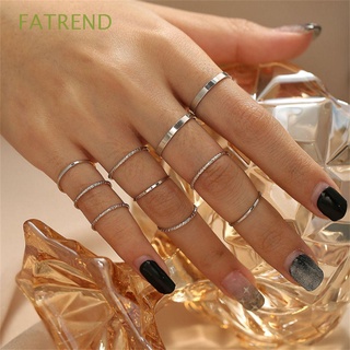Fatrend moda Simple apilable anillos chapado en oro oro nudillo anillos Midi anillos/Multicolor