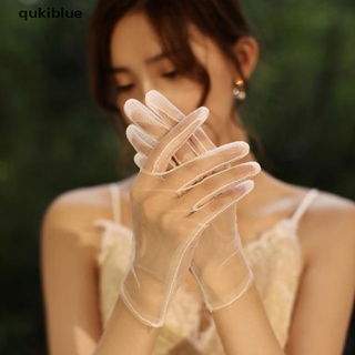 qukiblue 1 par de guantes de novia para boda, ceremonia, fiesta, decoración simple cl