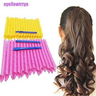 [ayellowtrtyu]10PCS Hairstyle Roller Sticks Portable DIY Magic Hair Curler Curling Hair Tools