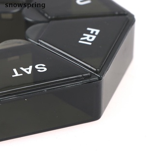 Snowspring 7 Days Week Pill Box Case Organiser Grids Tablet Medicine Dispenser Holder CL