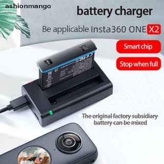 [ashionmango] Para Insta360-one x2 accesorios Dual USB cargador Dual recargable batería caliente