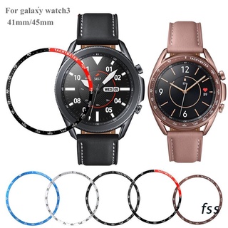 fss. anillo de bisel de acero para samsung-galaxy watch 3 45 mm 41 mm correa adhesiva caso smart watch galaxy- watch3 accesorios