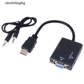 [tinchilinghg] adaptador hdmi a vga hdmi vga convertidor cable compatible 1080p con cable de audio [caliente]
