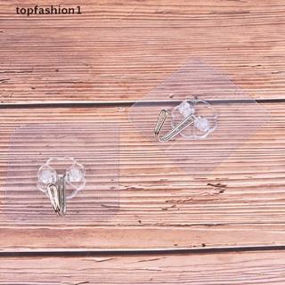TOPF 1x Useful Strong Clear Suction Cup Sucker Wall Hooks Hanger For Kitchen Bathroom .