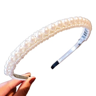 diadema de perlas hechas a mano con cuentas, tocado de boda, temperamento, accesorios (8)