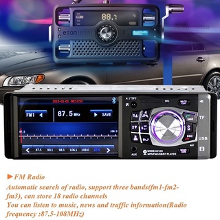 4012b 4.1 bluetooth pantalla táctil 1 din radio de coche estéreo fm reproductor mp5 (3)
