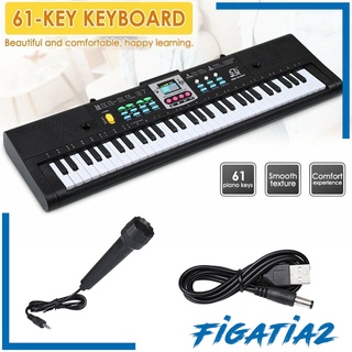 [Figatia2] teclado Piano 61 teclas 16 tonos 6Demo canciones 4 instrumentos de percusión Reording