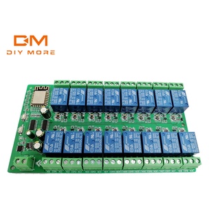 Diymore DC 5V 12V 24V ESP8266 WIFI módulo de relé de 16 canales ESP-12F placa de desarrollo