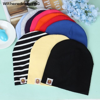 (witheredroseshg) sombrero de bebé de algodón niño sombrero bufanda para niños niñas gorra invierno cálido color sólido sombrero en venta