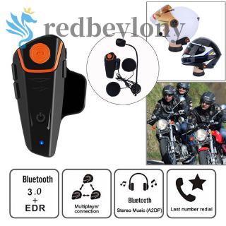 RY Casco De Motocicleta Intercomunicador Moto Inalámbrico Bluetooth Auriculares Impermeables Interphone
