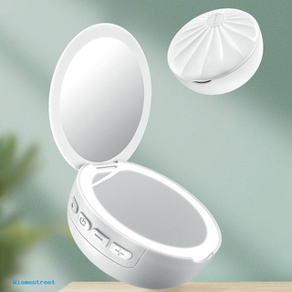 🎵 2 en 1 altavoz inalámbrico Bluetooth espejo de maquillaje ajustable con luz de relleno LED (1)