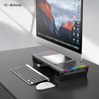 [pc] Soporte Universal T1 para Monitor RGB con 4 soportes USB para escritorio de carga/soporte para ordenador portátil