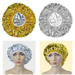 ❀ifashion1❀Aluminum Foil Waterproof Hat Disposable Spa Hair Salon Shower Cap Bath Hood
