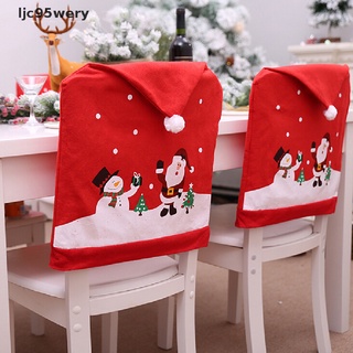 ljc95wery decoración de navidad silla cubre asiento de comedor santa claus decoración del hogar fiesta tela venta caliente