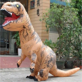 Disfraz inflable de dinosaurio T-REX Jurassic Fancy Cosplay vestido adulto traje (3)