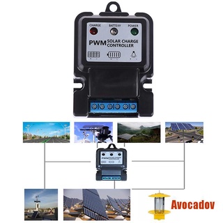 AVDOV 1Pc 6V 12V 10A Auto Panel Solar controlador de carga cargador de batería regulador (1)