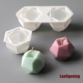 Lafg Rhombus - molde para velas, diseño de bolas mágicas, forma geométrica, Chocolate Mousse m