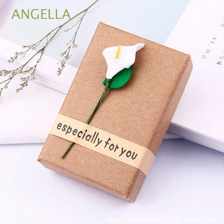 ANGELLA Individuality Jewelry Box Retro Displays Box Kraft Boxes Gift Creative Packing Cardboard Earring Necklace Pendant Fashion Accessories/Multicolor