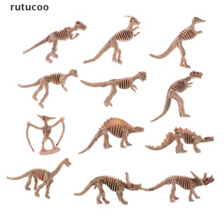 FOSSIL rutucoo 12pcs varios dinosaurios plásticos fósiles esqueleto dino figuras niños juguete regalo cl