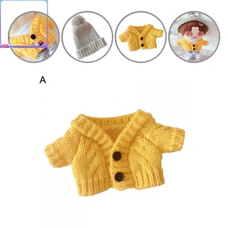 HA_ Fine Workmanship Doll Yellow Sweater Doll Plaid Pants Canvas Shoes Ornamental for Children